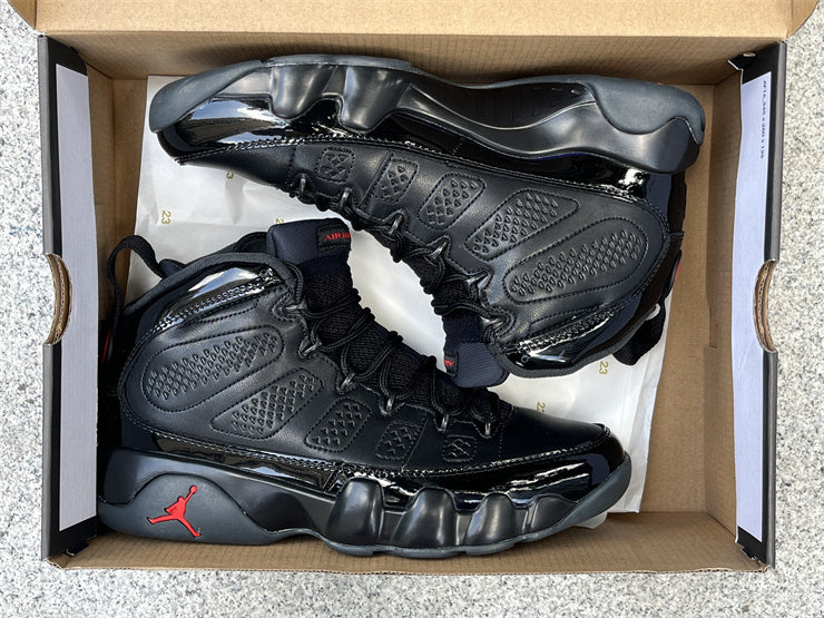 Jordan 9 – Design-Inspired "Patent Bred" Custom Tribute Build AJ9-PATENTBRED-906