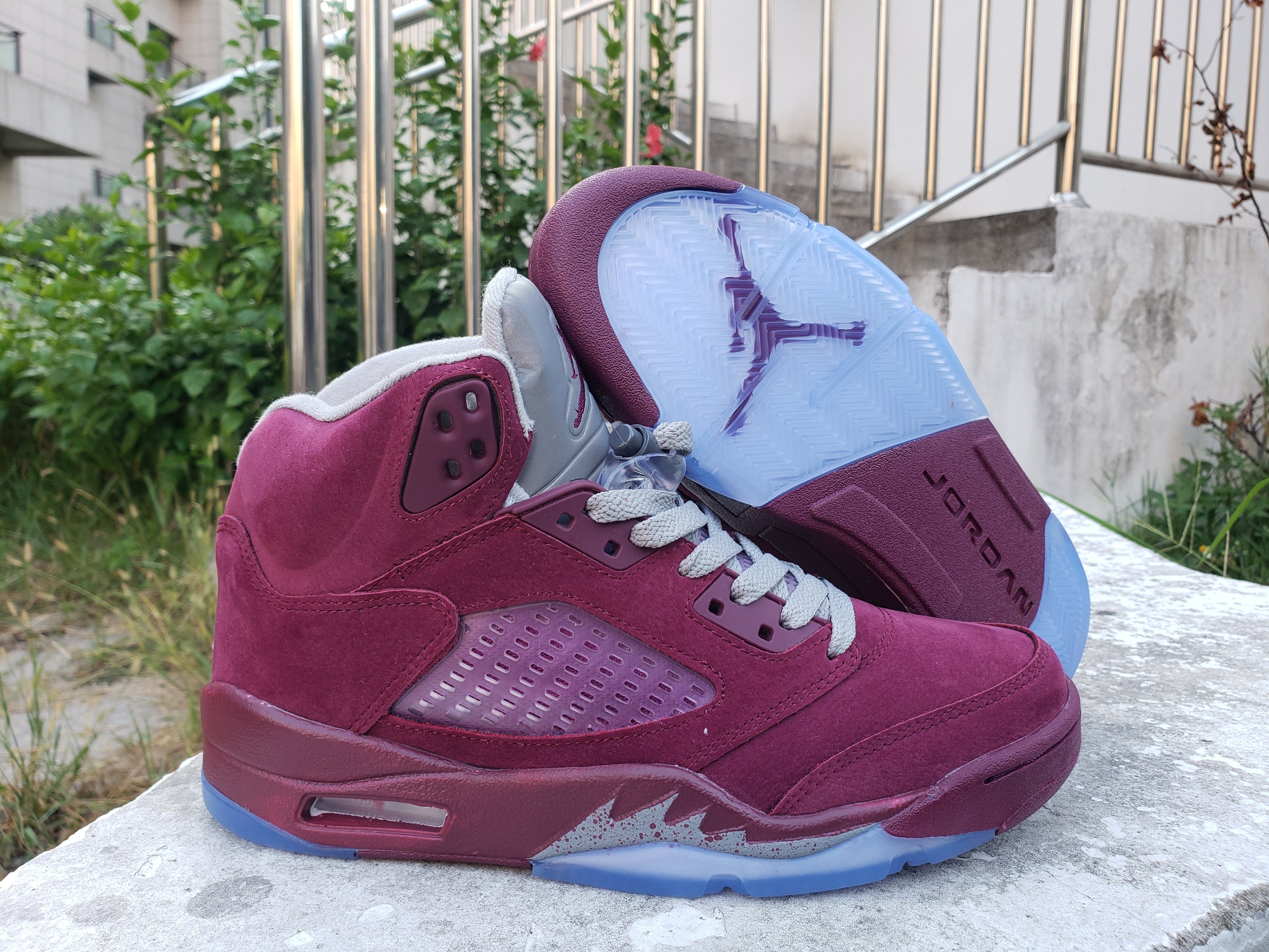 Jordan 5 – Design-Inspired "Burgundy" Custom Tribute Build AJ5-BURGUNDY-505