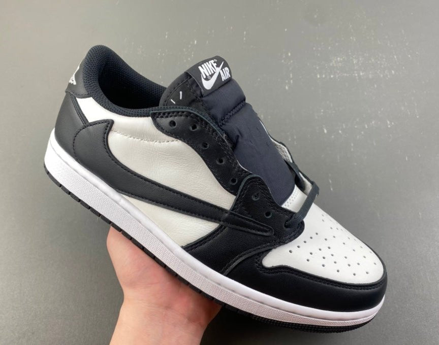 Jordan 1 Low Design-Inspired - "Travis Scott" "Black & White" - TS-BLK&WHT-079 - Sole Revival and Redemption LLC