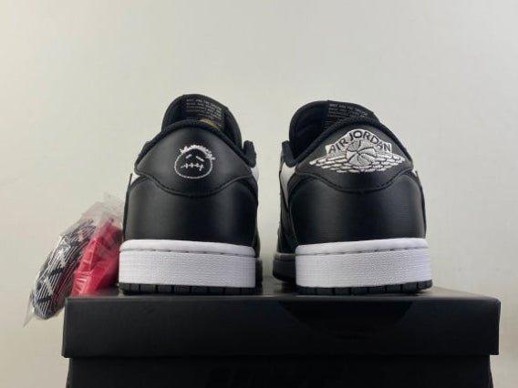 Jordan 1 Low Design-Inspired - "Travis Scott" "Black & White" - TS-BLK&WHT-079 - Sole Revival and Redemption LLC