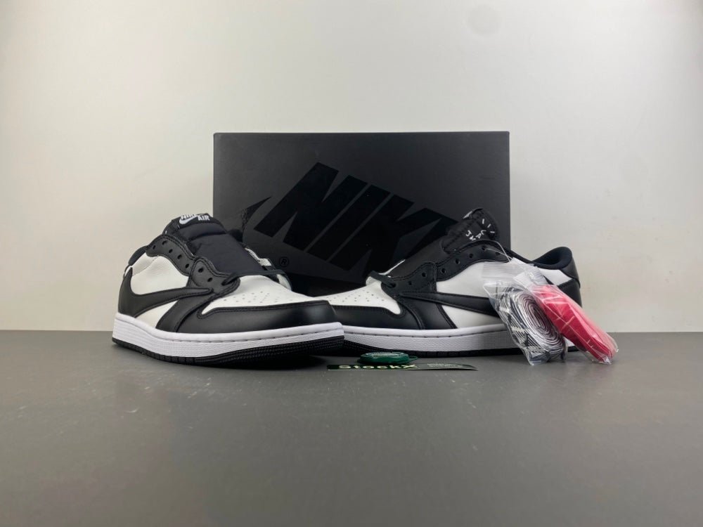 Jordan 1 Low Design-Inspired - "Travis Scott" "Black & White" - TS-BLK&WHT-079 - Sole Revival and Redemption LLC