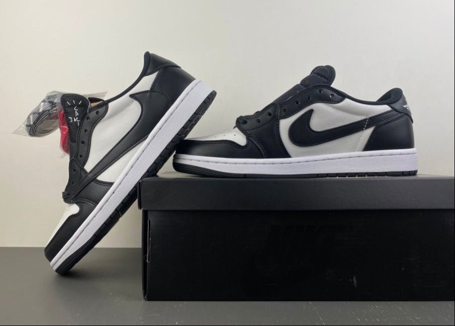 Jordan 1 Low Design-Inspired - "Travis Scott" "Black & White" - TS-BLK&WHT-079 - Sole Revival and Redemption LLC