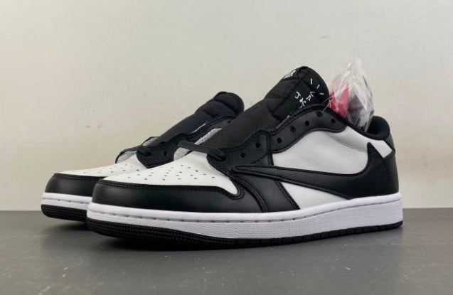 Jordan 1 Low Design-Inspired - "Travis Scott" "Black & White" - TS-BLK&WHT-079 - Sole Revival and Redemption LLC