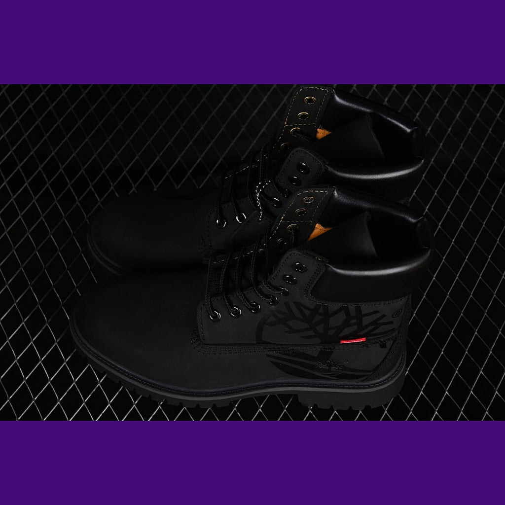 Timberland 6-Inch Design-Inspired - Supreme "Big Tree" Black - TIM-SUPTREE-002 - Sole Revival and Redemption LLC