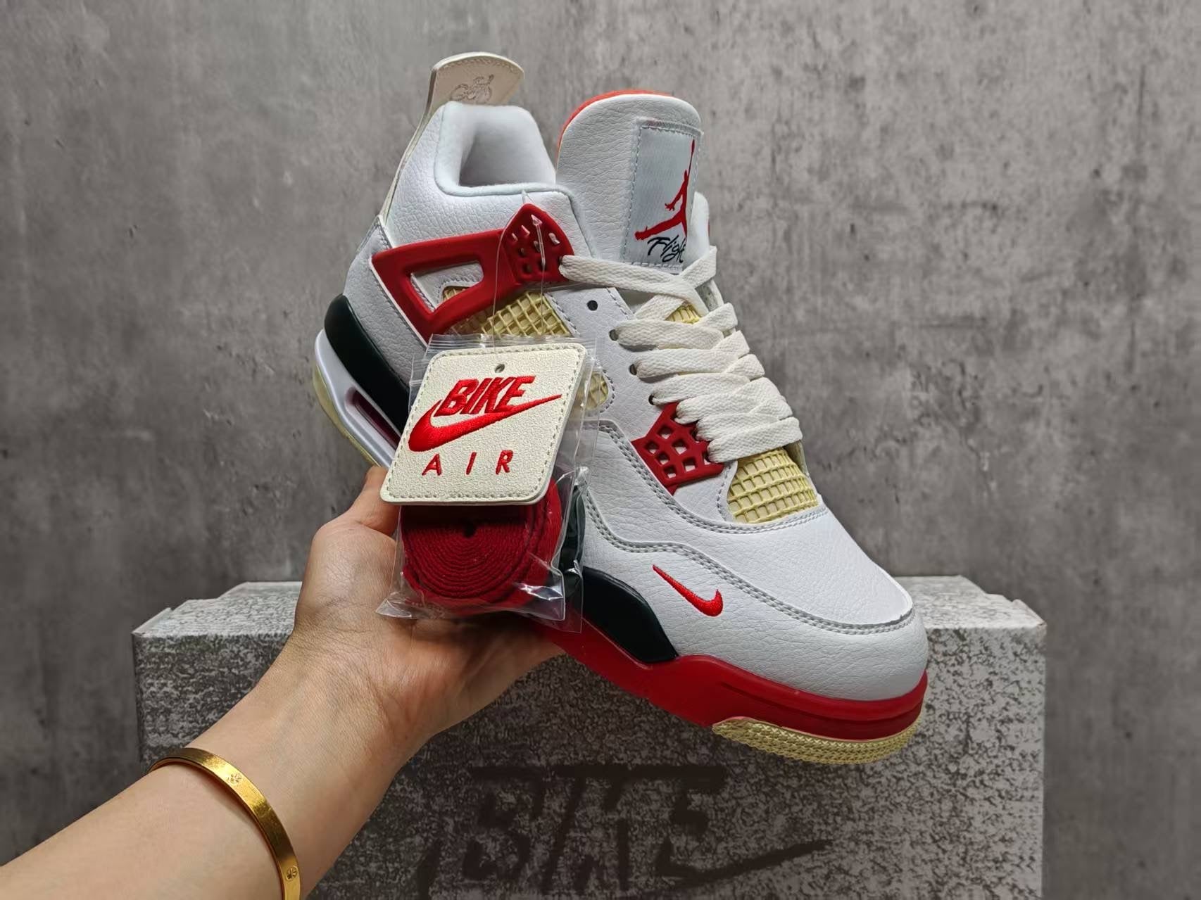 450 — Jordan 4 “Brick After Bricks” — Tribute Custom