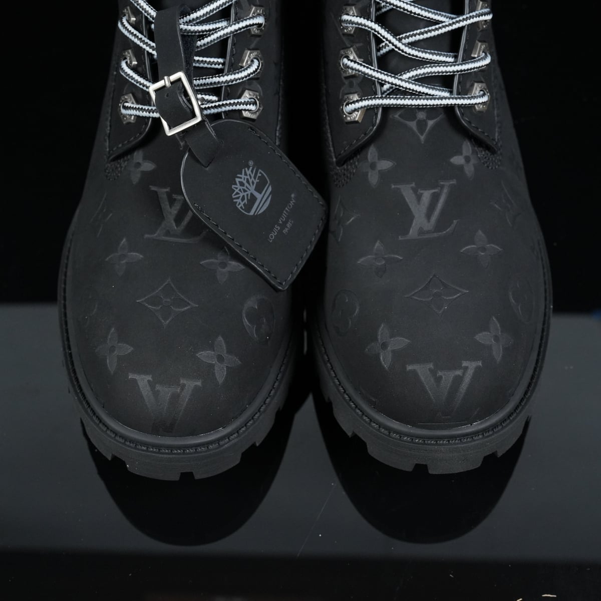 Timberland 6-Inch Design-Inspired - "LV Monogram" Black - TIM-LVMONOBLK-003 - Sole Revival and Redemption LLC