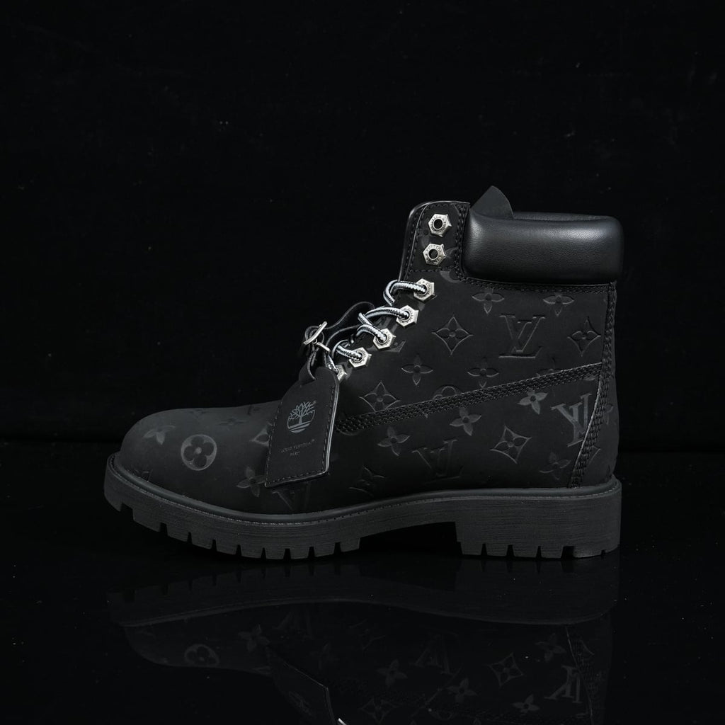 Timberland 6-Inch Design-Inspired - "LV Monogram" Black - TIM-LVMONOBLK-003 - Sole Revival and Redemption LLC