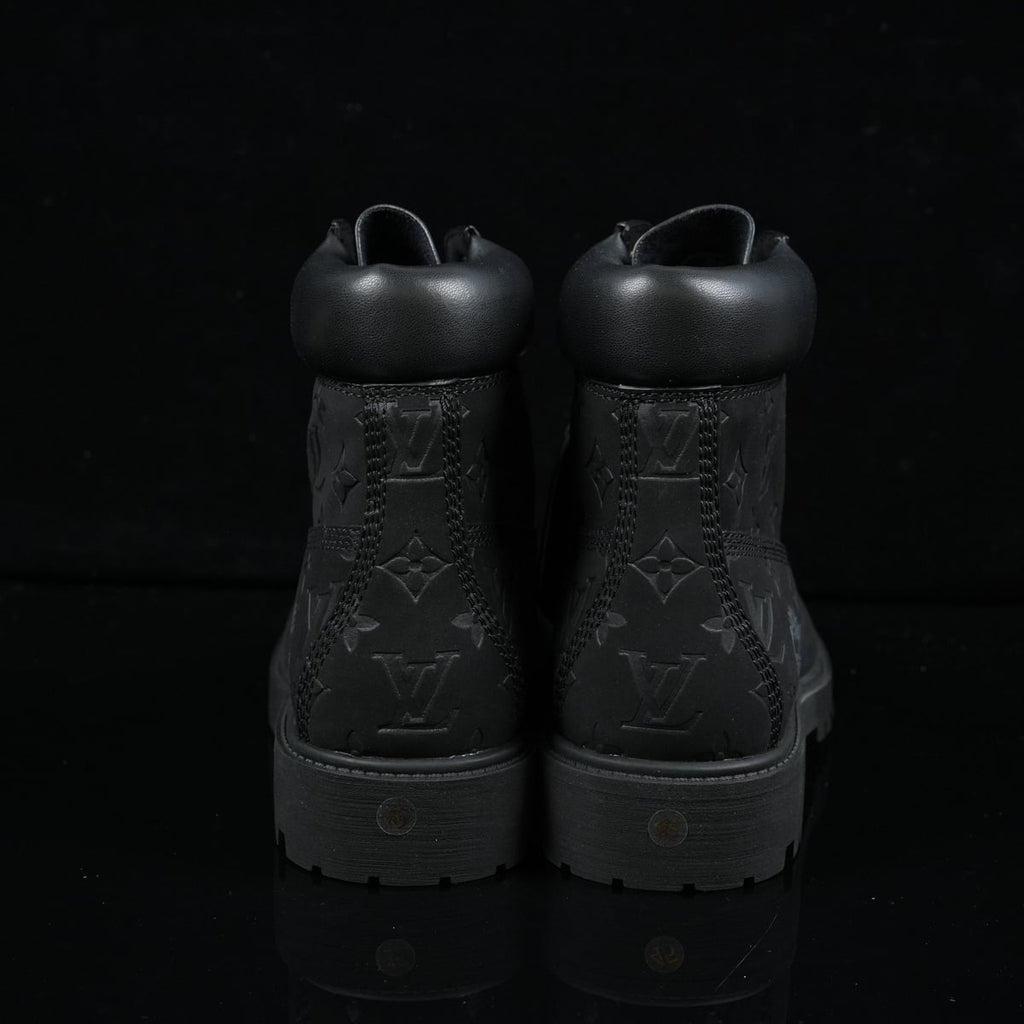 Timberland 6-Inch Design-Inspired - "LV Monogram" Black - TIM-LVMONOBLK-003 - Sole Revival and Redemption LLC