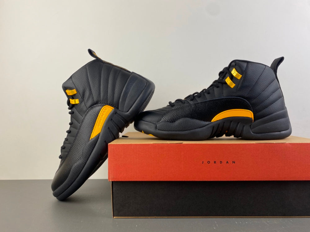 Jordan 12 Design-Inspired - "Black Taxi" "Black & Yellow" Custom Tribute - AJ12-BLKTXI-1223