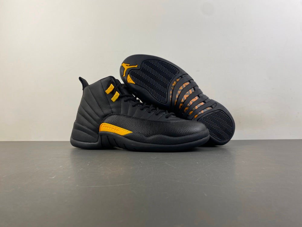 Jordan 12 Design-Inspired - "Black Taxi" "Black & Yellow" Custom Tribute - AJ12-BLKTXI-1223