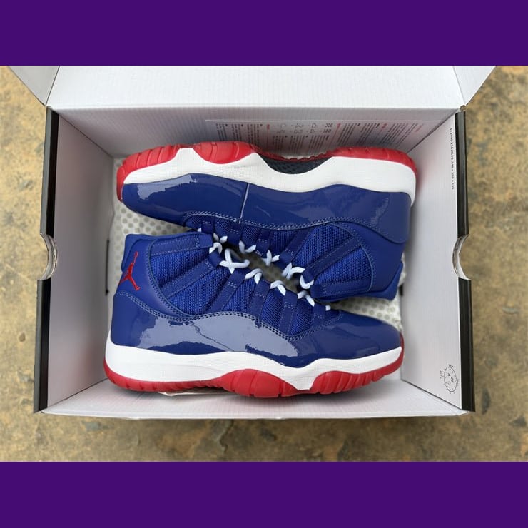 Jordan 11 Design-Inspired - "Detroit Pistons" - AJ11-PISTONS-1144 - Sole Revival and Redemption LLC
