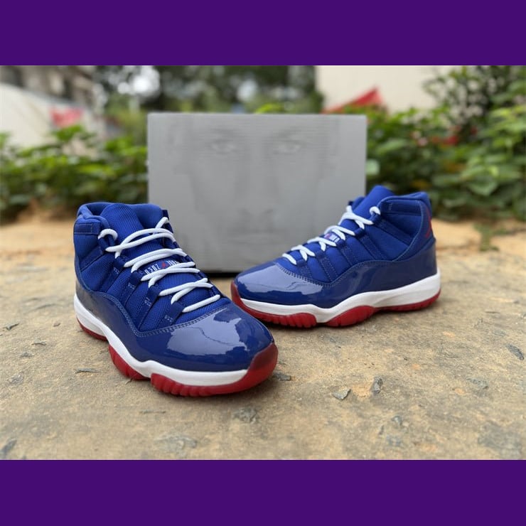 Jordan 11 Design-Inspired - "Detroit Pistons" - AJ11-PISTONS-1144 - Sole Revival and Redemption LLC