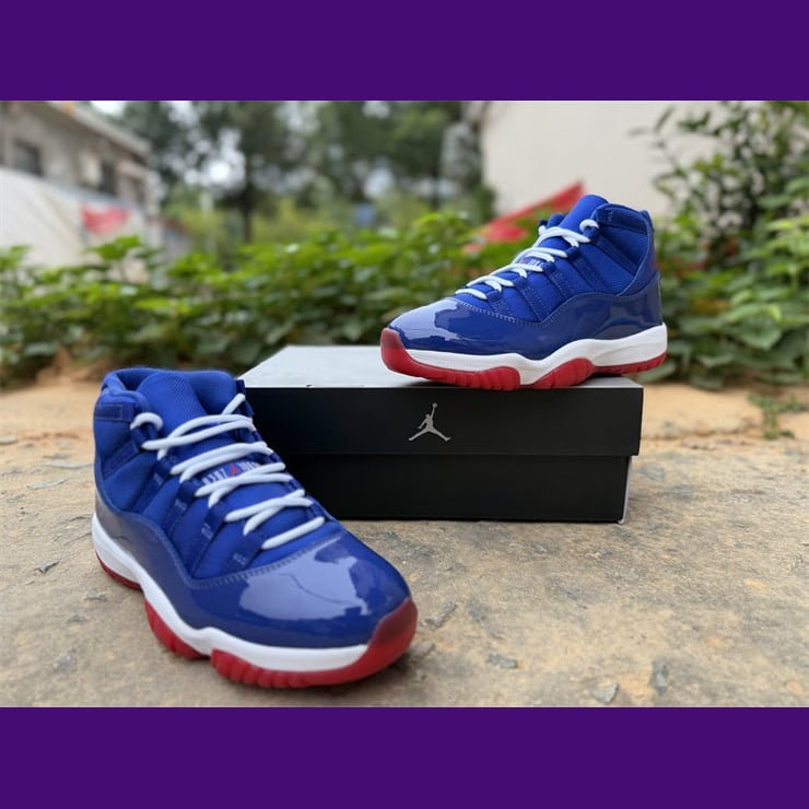Jordan 11 Design-Inspired - "Detroit Pistons" - AJ11-PISTONS-1144 - Sole Revival and Redemption LLC