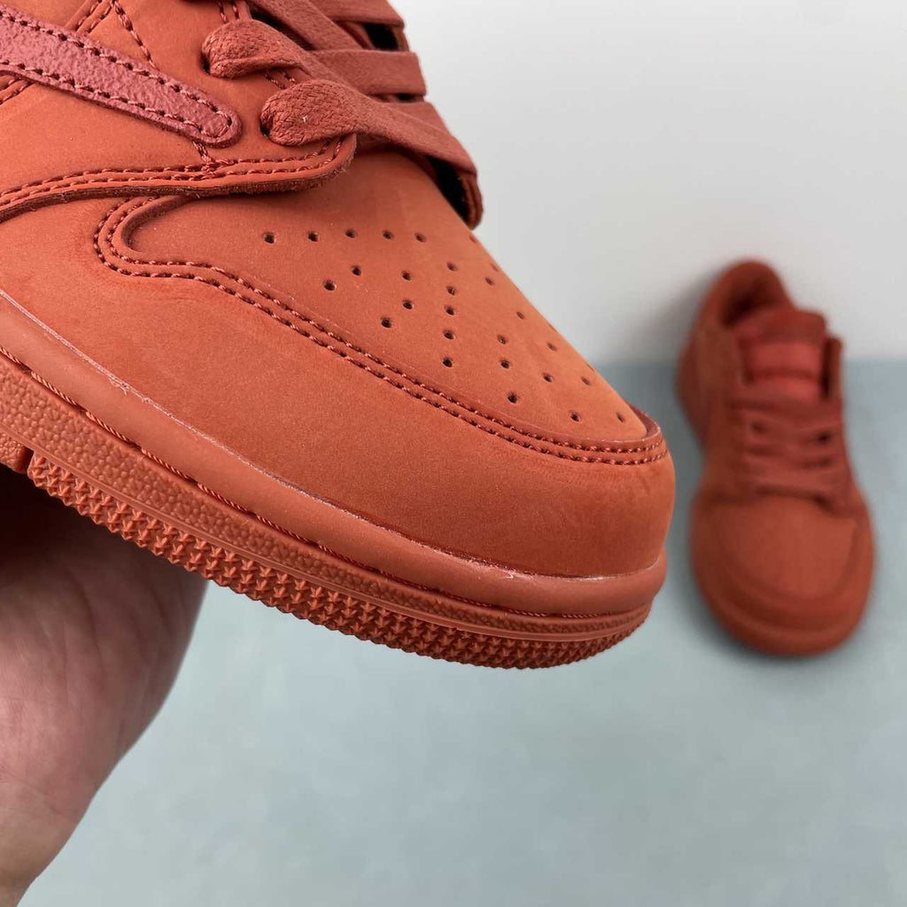 Jordan 1 Low – Design‑Inspired "Travis Scott" "Red Oxide" Custom Fantasy Build TS‑JRDNS‑052