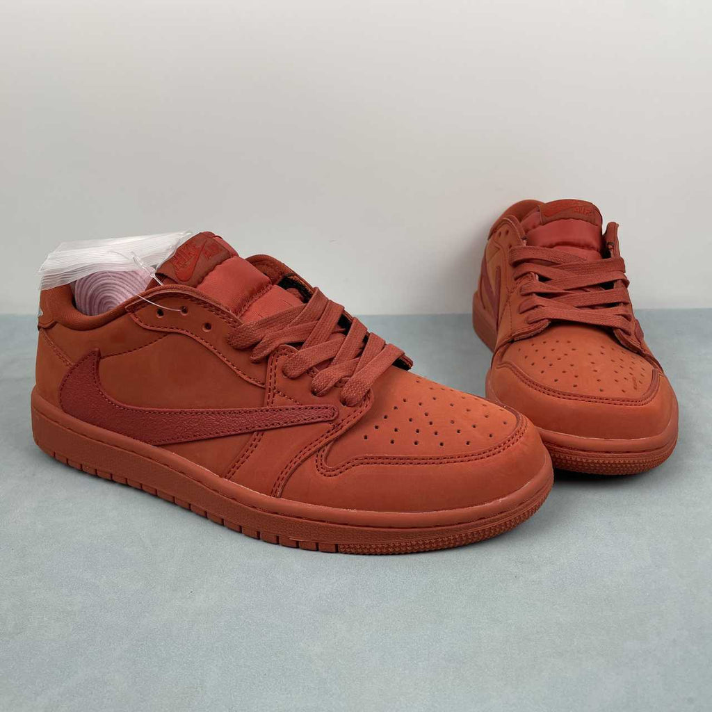 Jordan 1 Low – Design‑Inspired "Travis Scott" "Red Oxide" Custom Fantasy Build TS‑JRDNS‑052