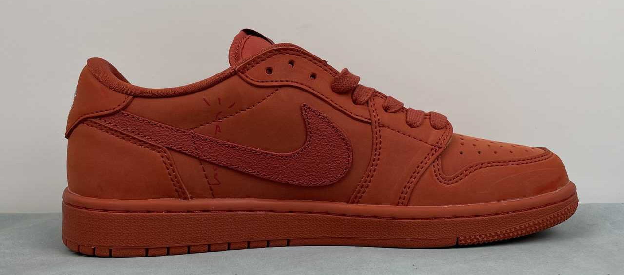 Jordan 1 Low – Design‑Inspired "Travis Scott" "Red Oxide" Custom Fantasy Build TS‑JRDNS‑052