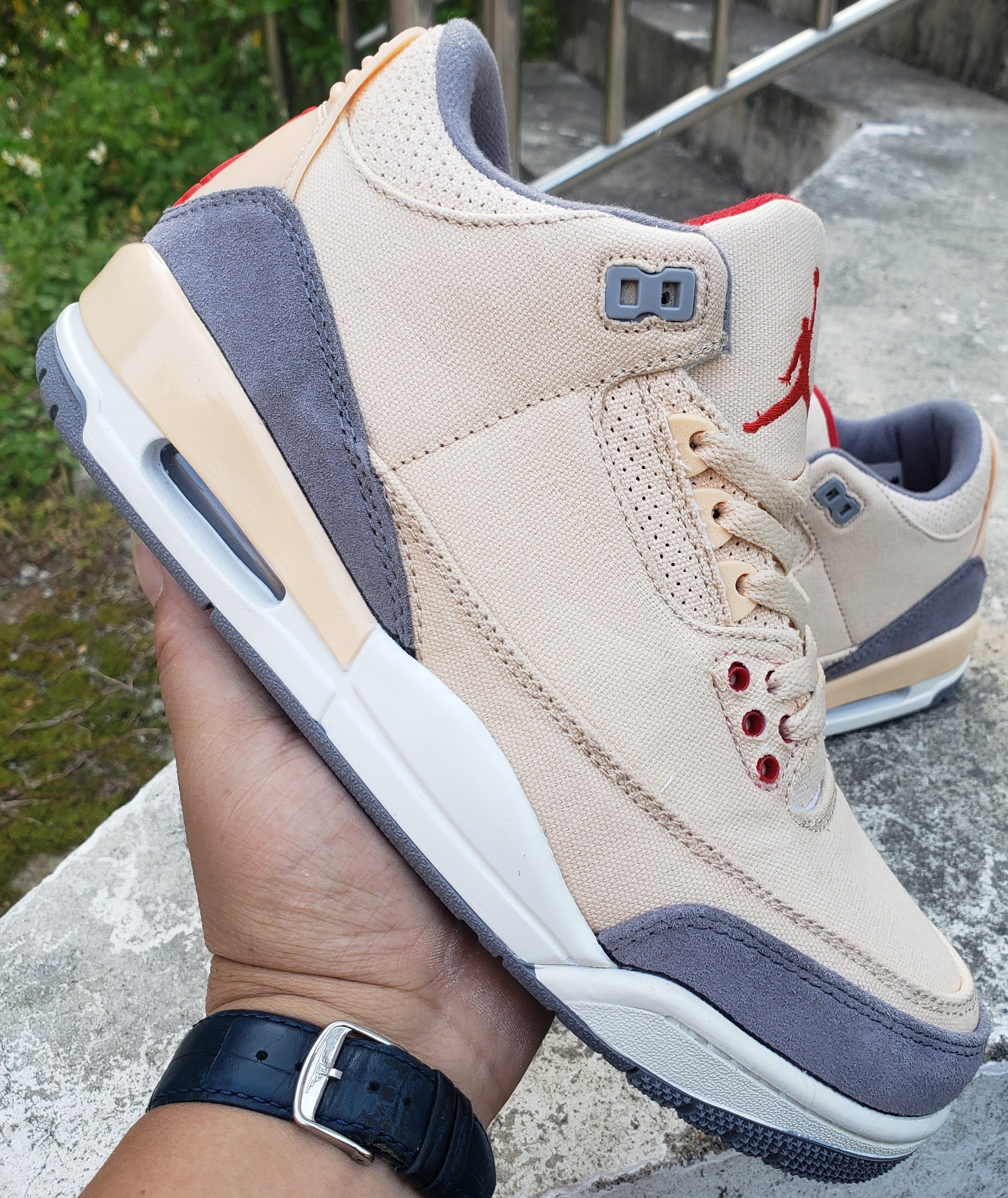 303 — Jordan 3 “Desert Canvas Red” — Design-Inspired Sneaker