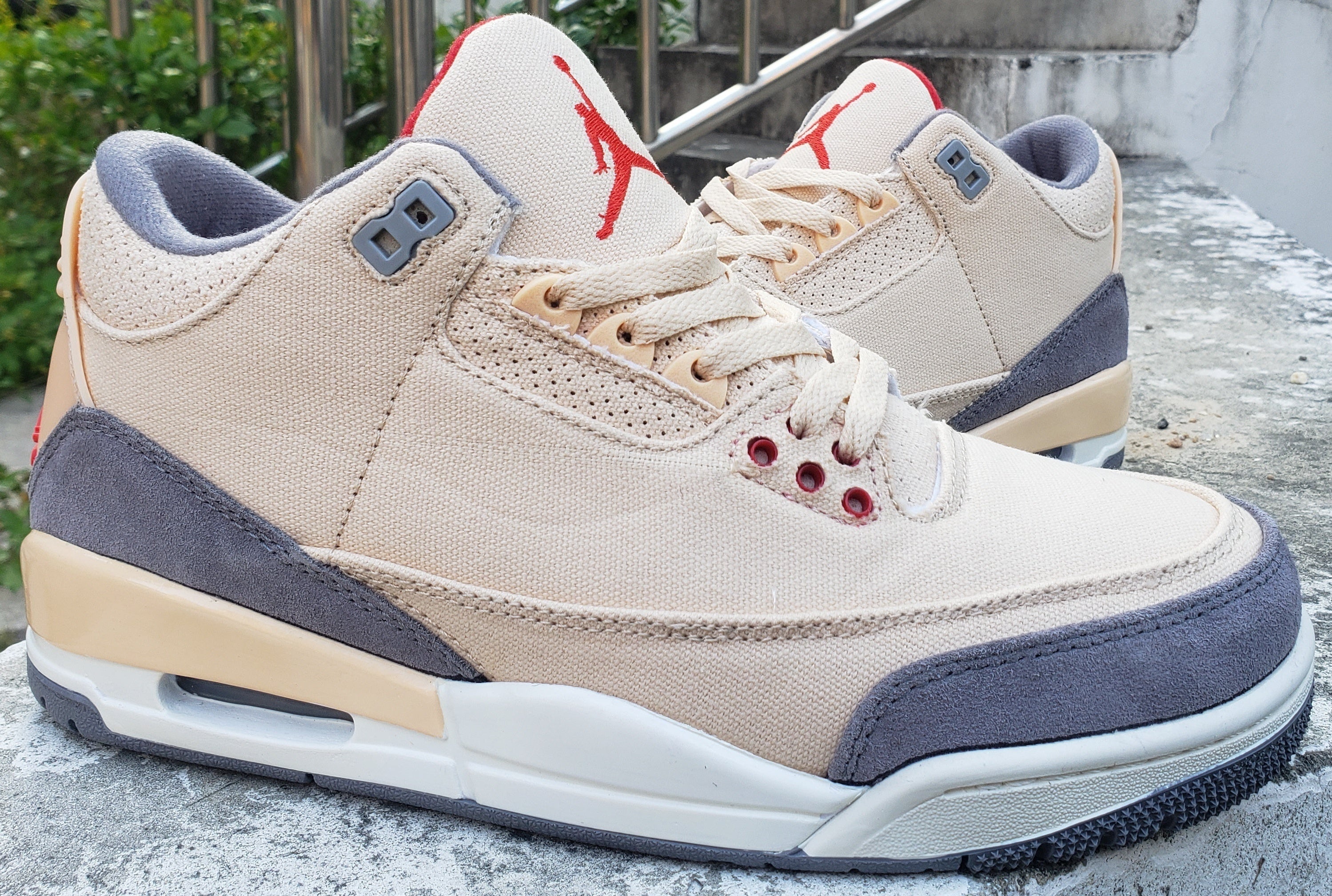 303 — Jordan 3 “Desert Canvas Red” — Design-Inspired Sneaker