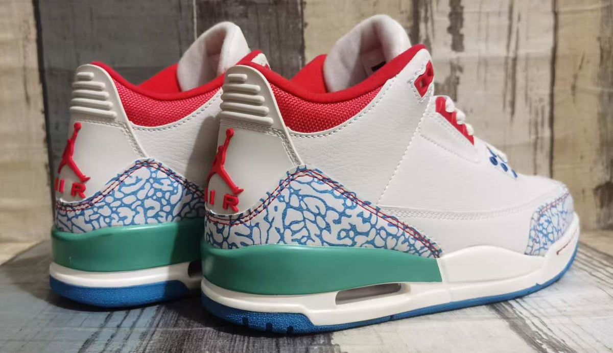 Jordan 3 Design-Inspired - "Chalk and True Blues" Custom Tribute - AJ3-CHALK-348
