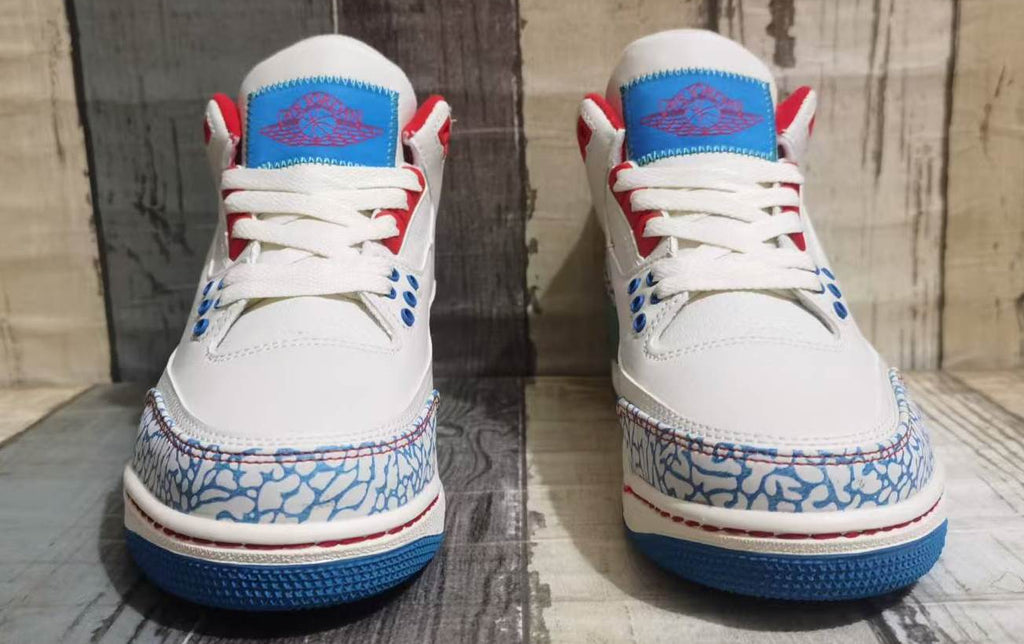 Jordan 3 Design-Inspired - "Chalk and True Blues" Custom Tribute - AJ3-CHALK-348