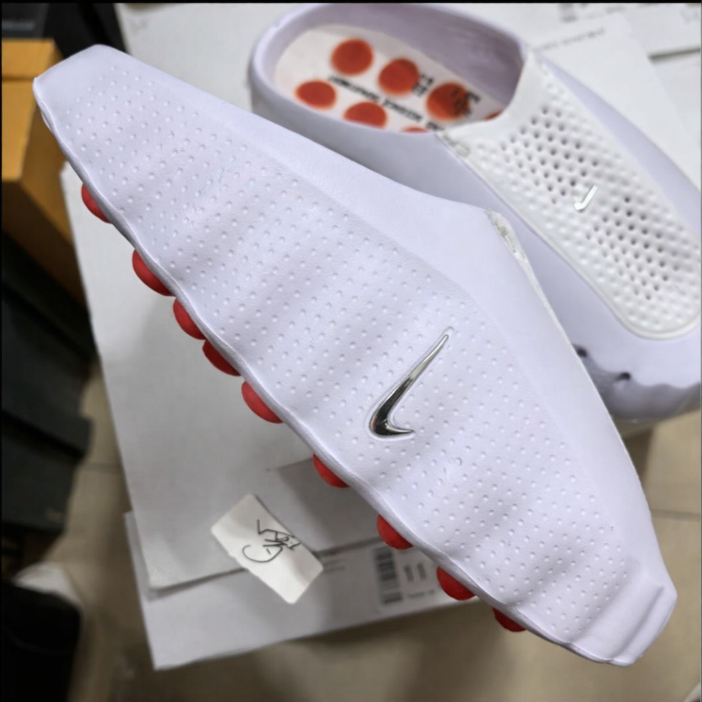 Nike Mind 001 Slides — Design‑Inspired Footwear: White/ Speed Red