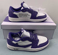 Jordan 1 Low — Design‑Inspired "Travis Scott Off‑White Fragment Collab" Custom Fantasy Build "Court Purple" AJ1‑TSOWFRG‑047