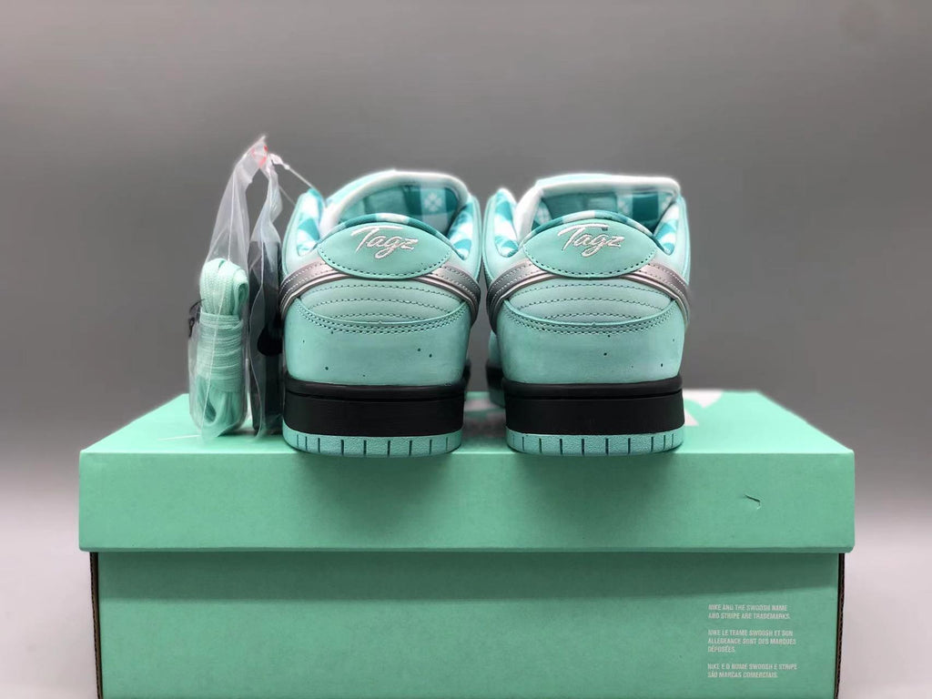 SBDNK‑006 — Nike SB Dunk Low “Diamond Lobster” — Aqua/Black/Silver — Design‑Inspired