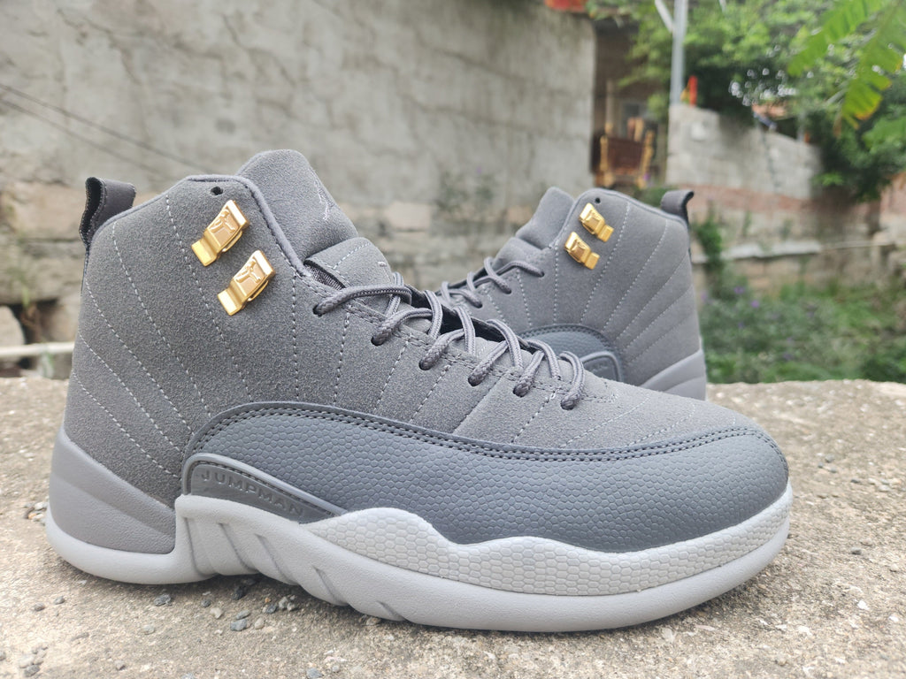 1205 — Jordan 12 “Stealth Grey” — Design‑Inspired