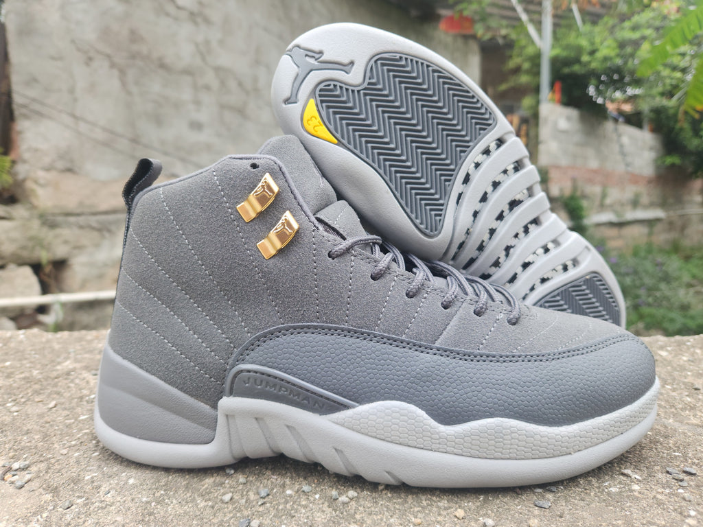 1205 — Jordan 12 “Stealth Grey” — Design‑Inspired