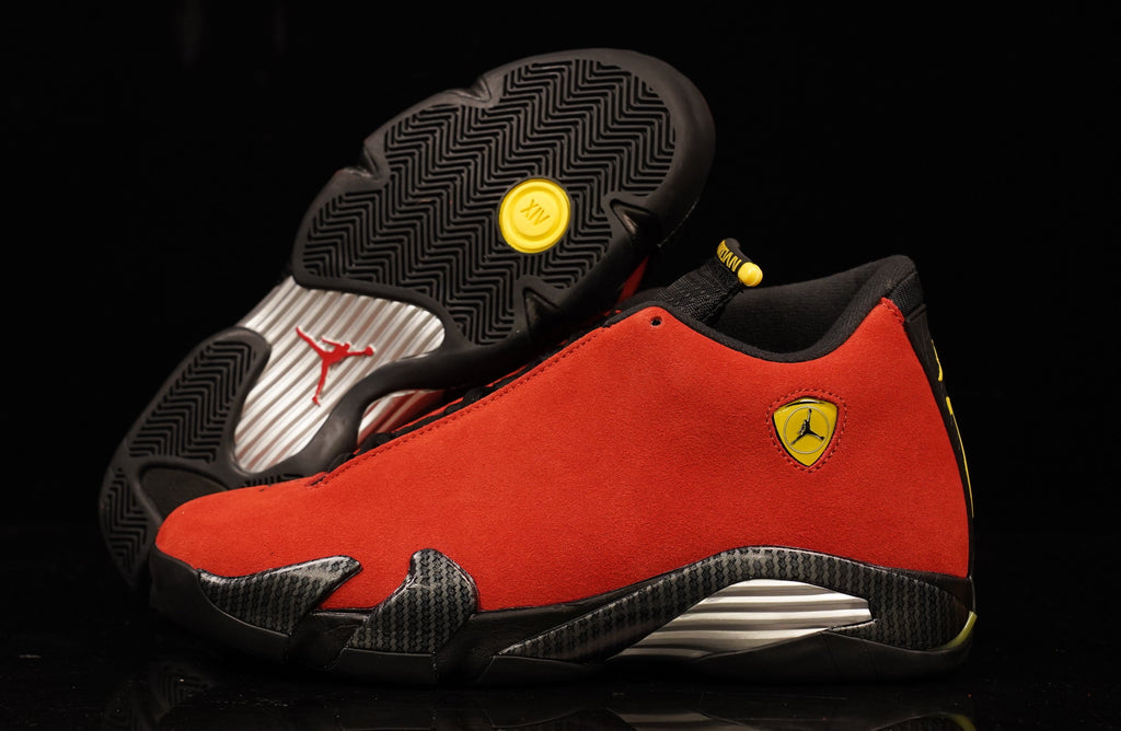Jordan 14 – Design-Inspired "Red Ferrari" Custom Tribute Build AJ14‑RFERRARI‑1402