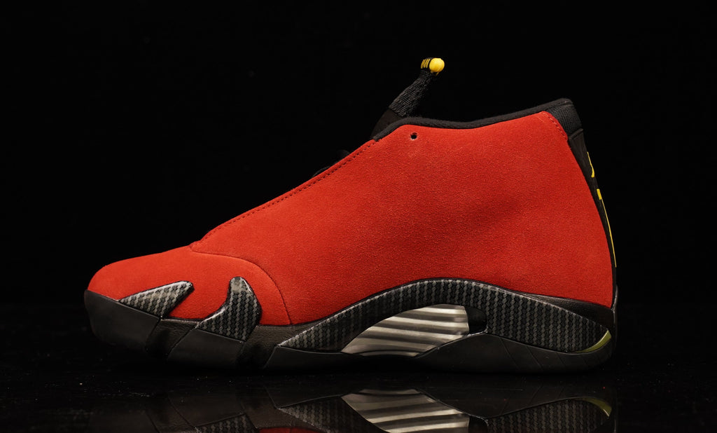 Jordan 14 – Design-Inspired "Red Ferrari" Custom Tribute Build AJ14‑RFERRARI‑1402
