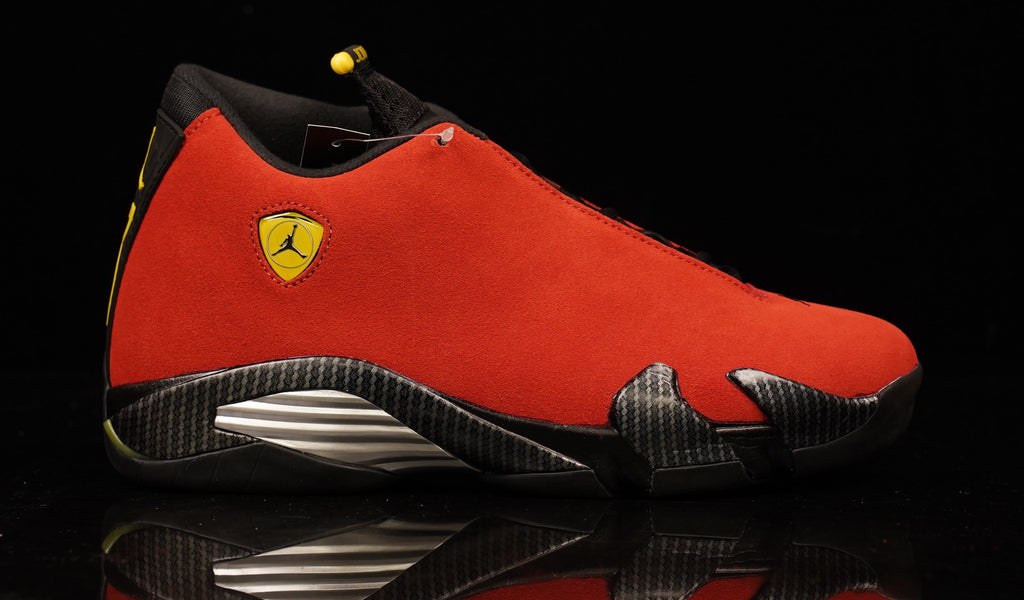 Jordan 14 – Design-Inspired "Red Ferrari" Custom Tribute Build AJ14‑RFERRARI‑1402