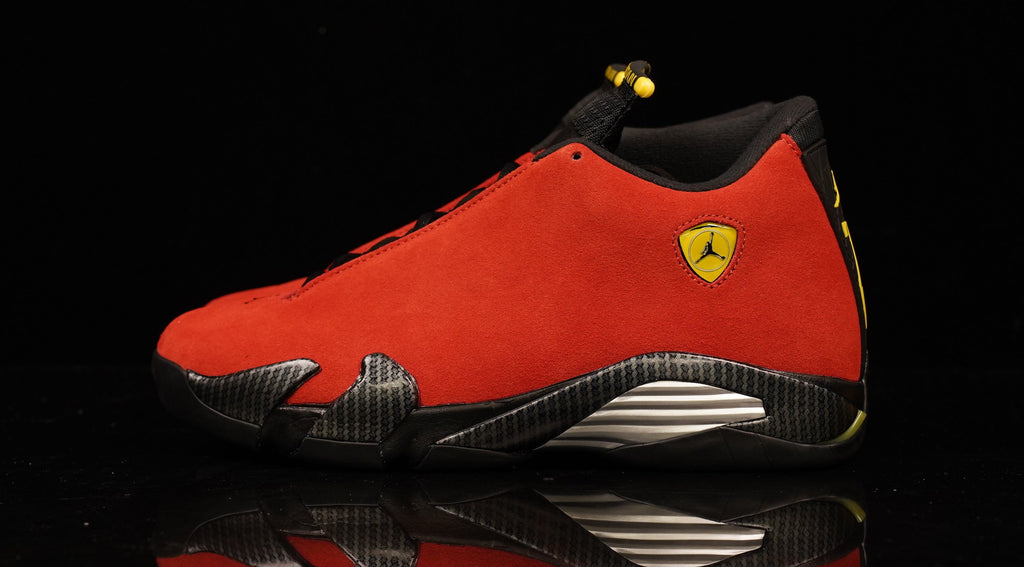 Jordan 14 – Design-Inspired "Red Ferrari" Custom Tribute Build AJ14‑RFERRARI‑1402
