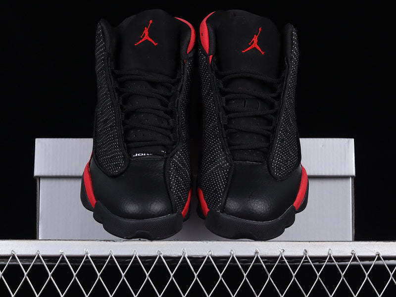 1306 — Jordan 13 “Black &amp; Red Flint” — Black/Red/White — Design‑Inspired
