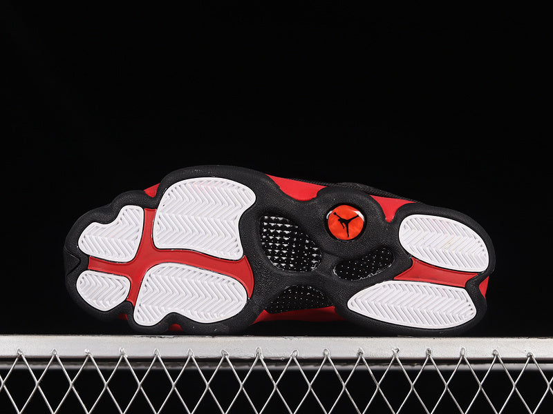 1306 — Jordan 13 “Black &amp; Red Flint” — Black/Red/White — Design‑Inspired