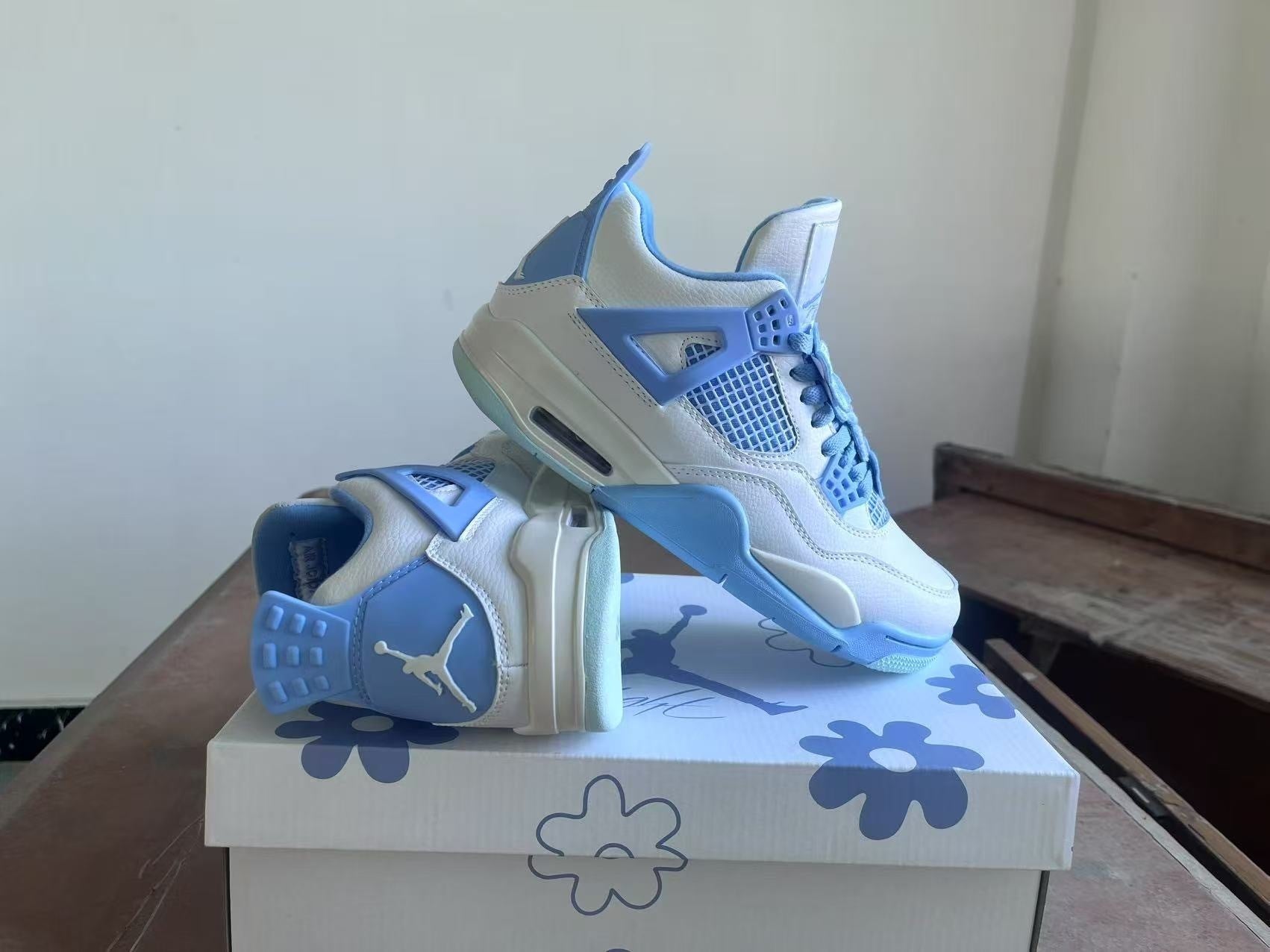 417 — Jordan 4 “Forget Me Nots” — Design‑Inspired Sneaker