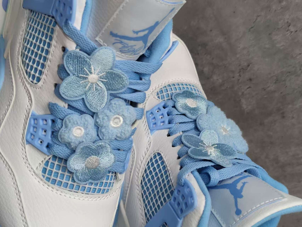 Jordan 4 – Design-Inspired "Forget Me Nots" Custom Tribute Build AJ4-FORGETMENOT-417