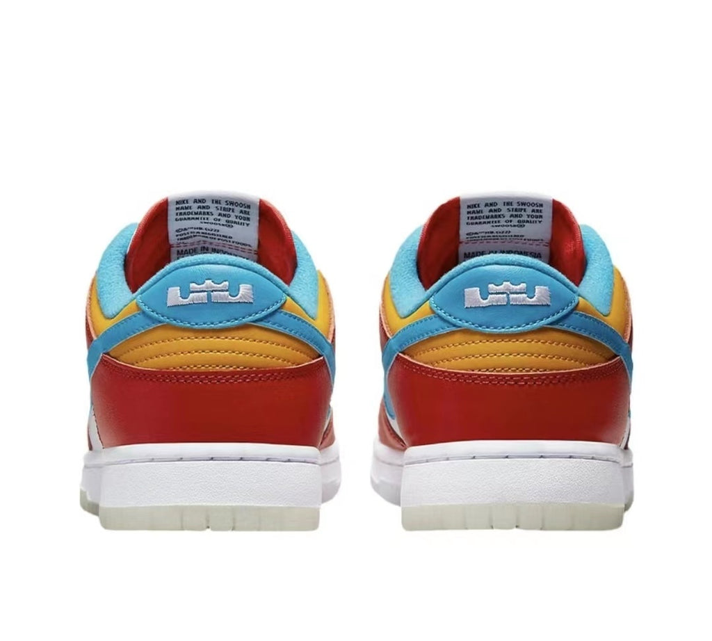 SBDNK‑009 — Nike SB Dunk Low “Fruity Pebbles” — Red/White/Blue/Multicolor — Design‑Inspired