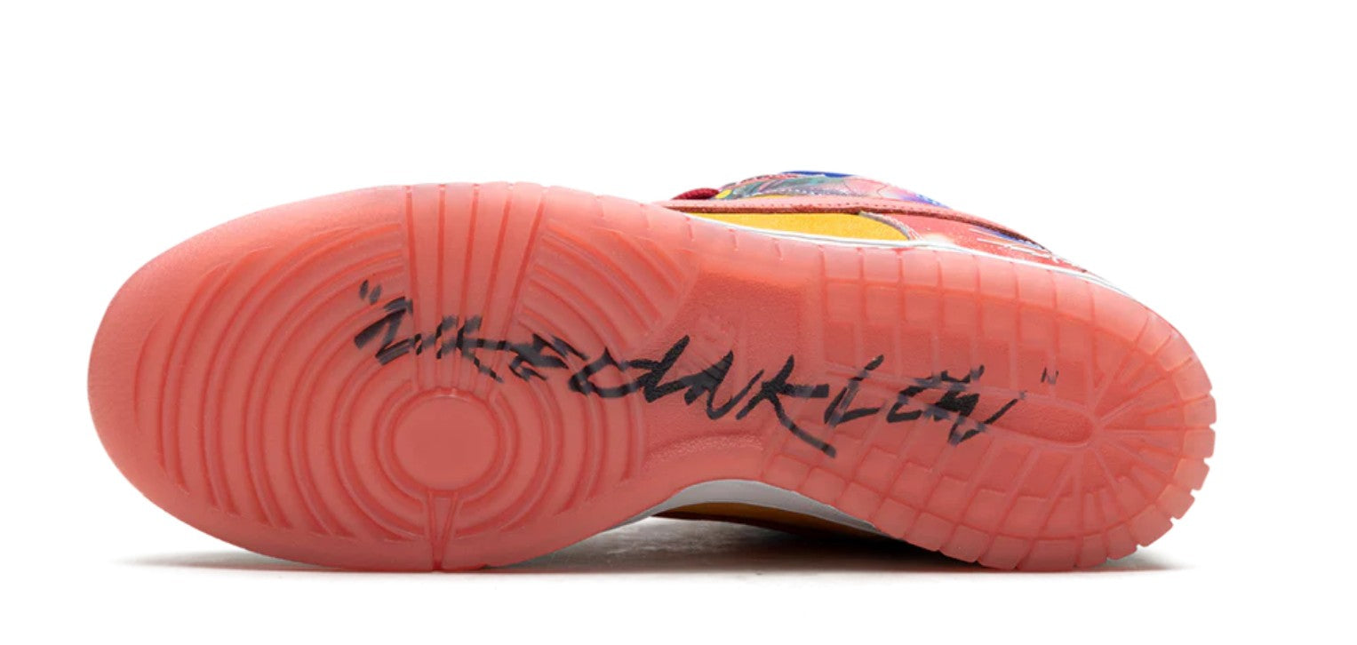 SB‑041 SB Dunk “Futura Laboratories” — Bleached / Blush (F&F) — Design‑Inspired Customs