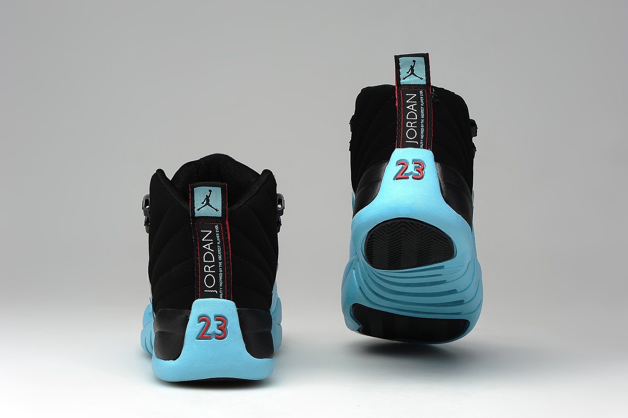 1207 — Jordan 12 “Gamma Blue” — Black/Blue — Design‑Inspired