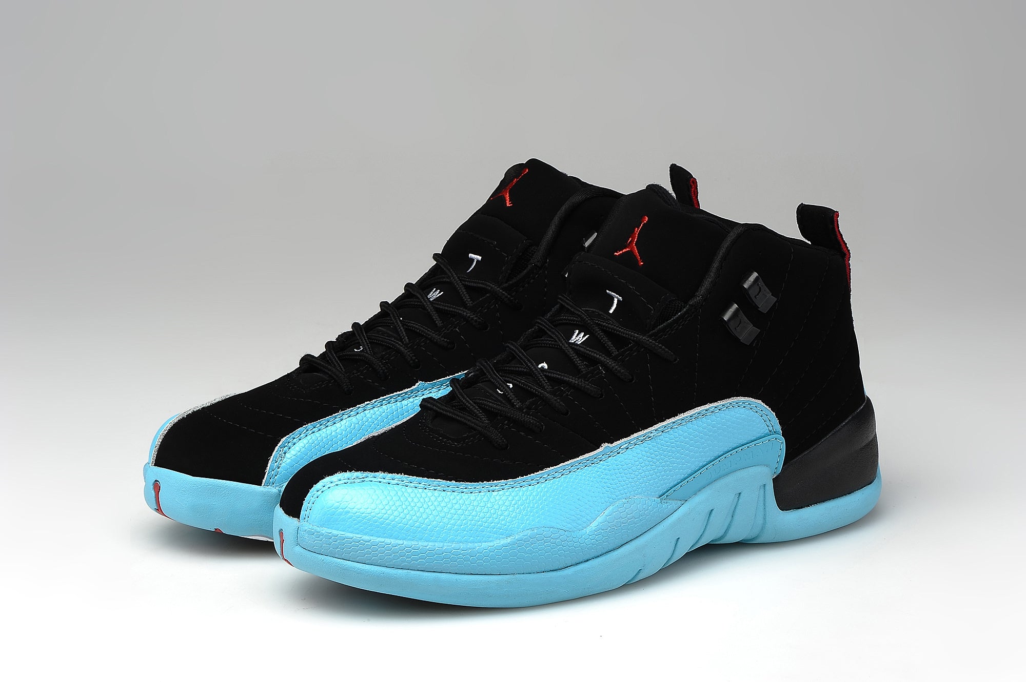 1207 — Jordan 12 “Gamma Blue” — Black/Blue — Design‑Inspired