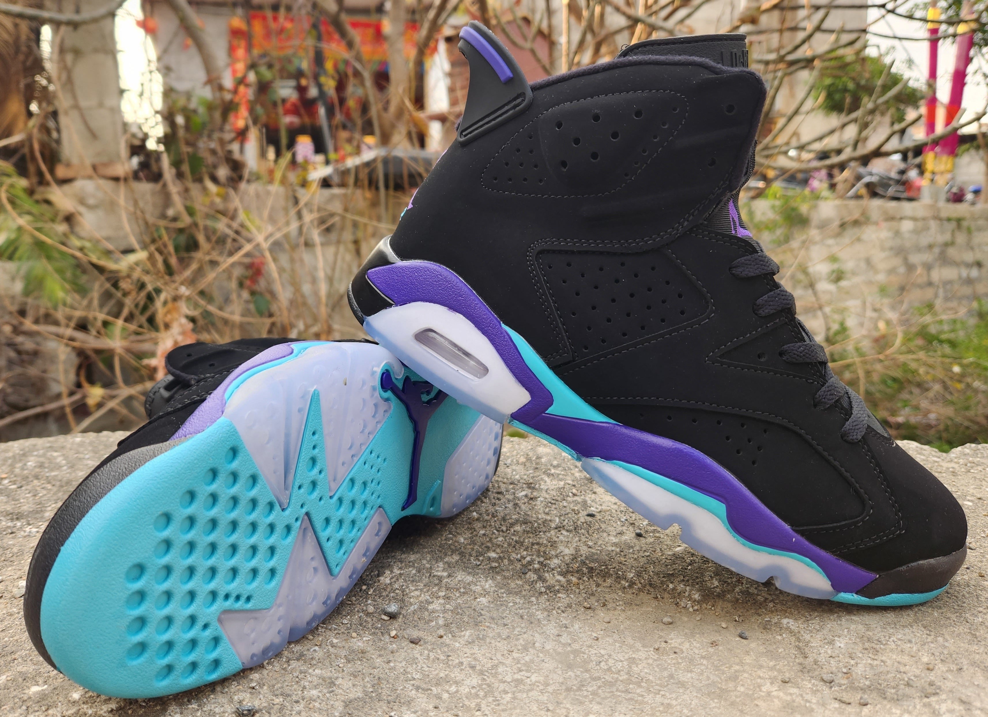 608 — Jordan 6 “Aqua” — Design‑Inspired Sneaker