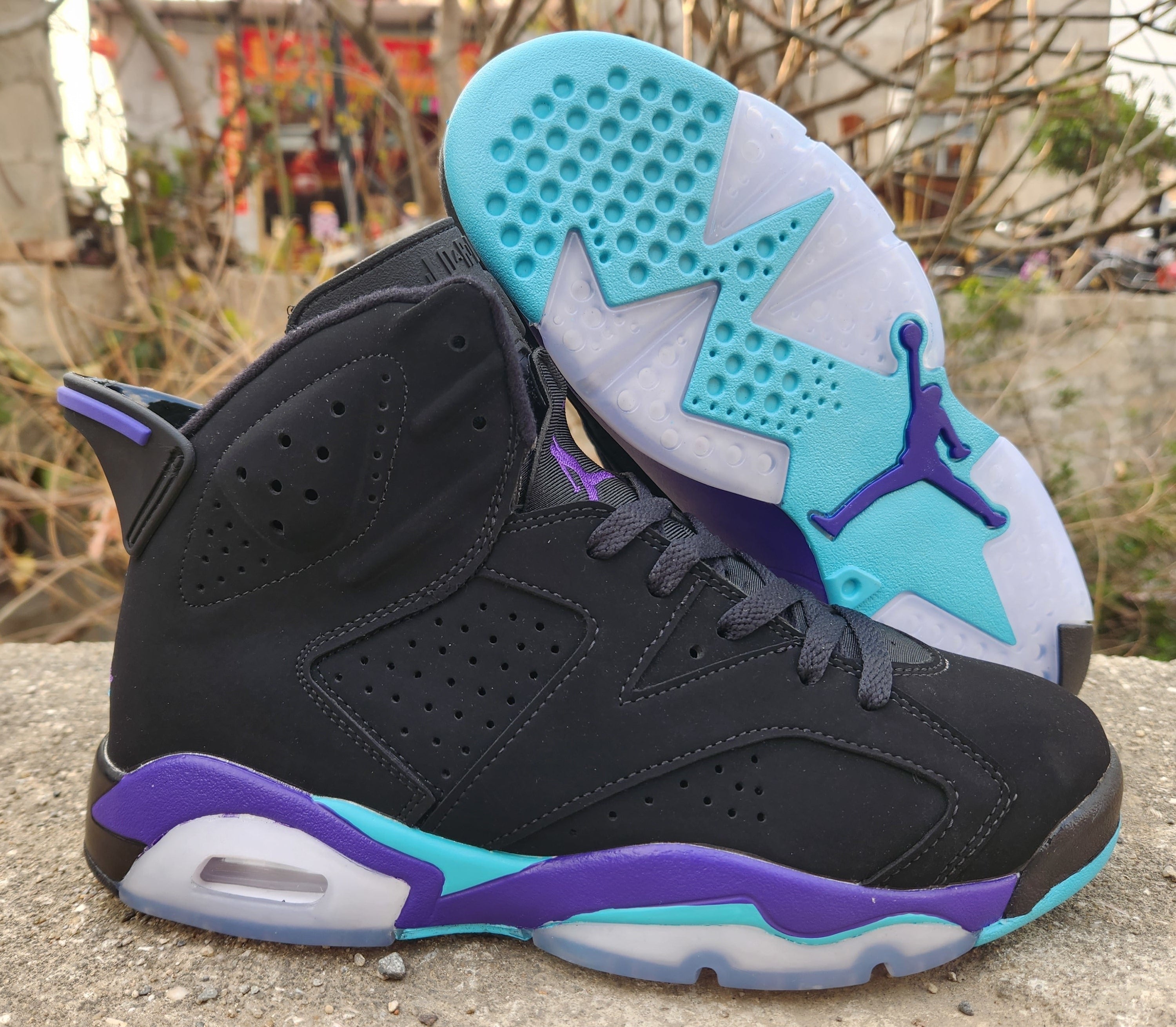 Jordan 6 - Design-Inspired "Aqua" Custom Tribute Build AJ6-AQUA-608