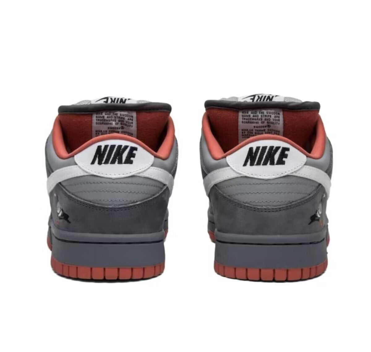 SBDNK‑011 — Nike SB Dunk Low “NYC Pigeon” — Grey/White/Orange — Design‑Inspired