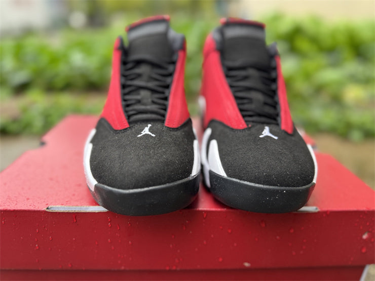 1407 — Jordan 14 “Gym Red” — Red/Black/White — Design‑Inspired