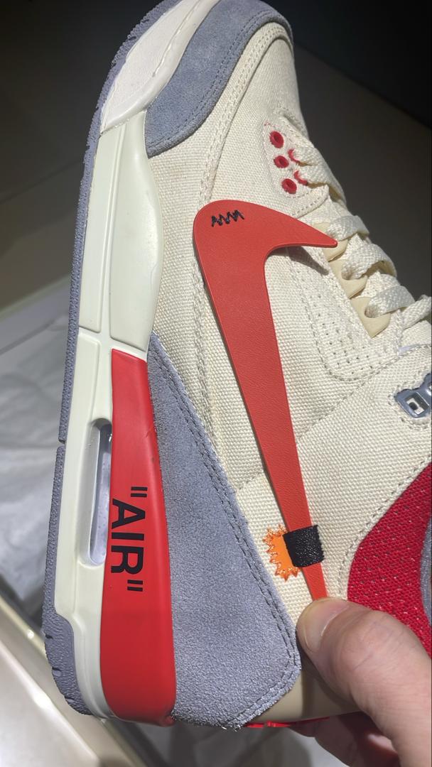 Jordan 3 “Off‑White Inspired” — Premium Fantasy Collab — US 10.5 — New With Box