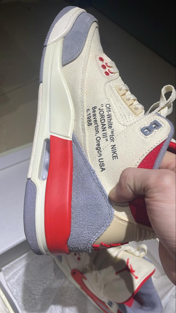 Jordan 3 “Off‑White Inspired” — Premium Fantasy Collab — US 10.5 — New With Box
