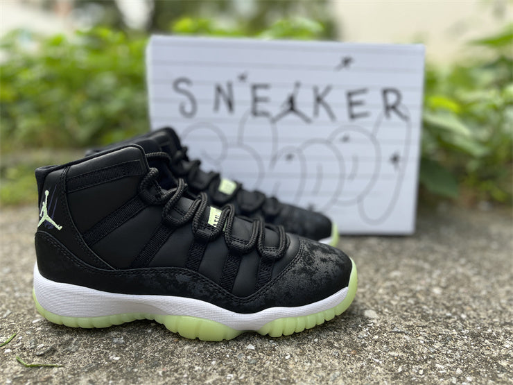 Jordan 11 Design-Inspired - Sneaker School "Inner Beast" "Black & Barely Volt" Custom Tribute - AJ11-SNKRSCHL-1136