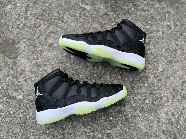 Jordan 11 Design-Inspired - Sneaker School "Inner Beast" "Black & Barely Volt" Custom Tribute - AJ11-SNKRSCHL-1136