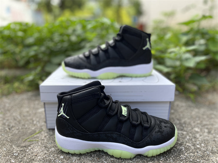Jordan 11 Design-Inspired - Sneaker School "Inner Beast" "Black & Barely Volt" Custom Tribute - AJ11-SNKRSCHL-1136